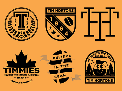 Tim Hortons Badge Logos adobe badge branding coffee colour design graphicdesign illustrator logo vector