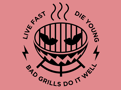 Bad Grills adobe badge branding colour design graphicdesign grills illustrator logo typography vector