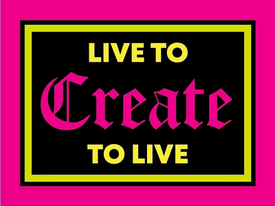Live to Create Badge badge create live logo
