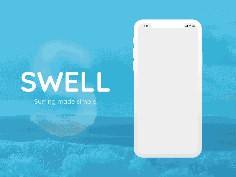 Swell | Surfing Made Simple | Loading Screen animation apple design design app iphonex ui ux