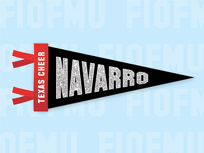 Weekly Warmup: Navarro Pennant branding collegiate design graphic design illustration pennant