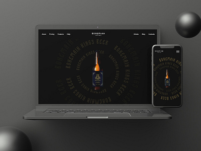 Bohemian Kings Beer minimal typography ux web