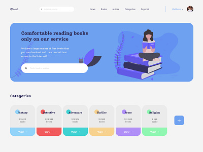 Website concept "bookS" behance illustration typography ui ui app uidesign ux ux design vector web