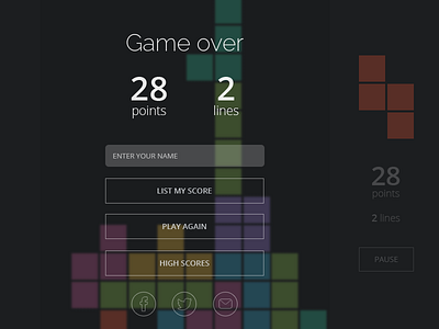 Tetris Game Over