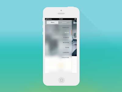 Iphone Menu Treatment design ios7 iphone menu mobile navigation webapp