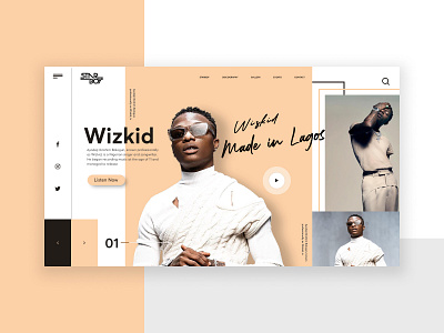Wizkid Starboy Web Design africa afrobeats brandidentity branding design illustration logodesign madeinlagos musicartist photoshop starboy ui uidesigner wizkid