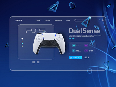 PS5 DualSense web brandidentity branding consolegame design photoshop ps5 ps5web ui uidesign uidesigner uiux webdesign