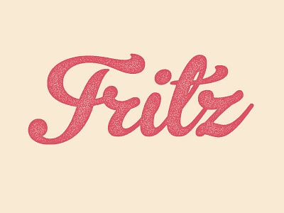 Fritz design lettering logo red retro type typography vintage whiskey and branding