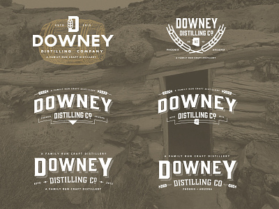 Downey Distilling Co - Unused Concepts bourbon branding cheers grain liquor logo rye type typography vintage whiskey whiskey and branding