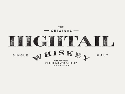 HIGHTAIL WHISKEY - unused option branding craft hightail kentucky liquor logo moonshine mountain texture typography whiskey whiskey and branding