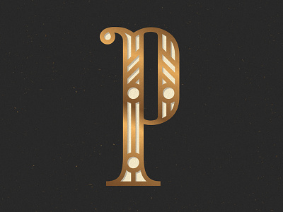 Letter P branding bronze identity lettering logo logotype monogram p pattern type typography whiskey and branding