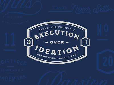 Execution Over Ideation badge blue branding cat chewy dog identity lockup logo pet seal typography
