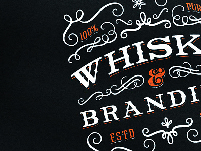 Whiskey & Branding branding design graphic identity lettering liquor logo orange type typography whiskey whiskey and branding whiskeyandbranding
