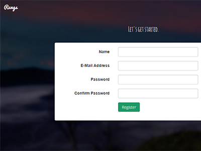 Rungs Registration Page bootstrap google font laravel registration