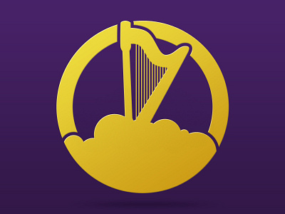 Cloud Harp Icon cloud gold harp heaven heavenly icon kingdom purple royal