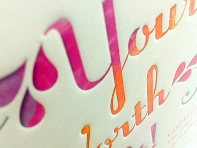 You're Worth It details book cover deboss swirls watercolor