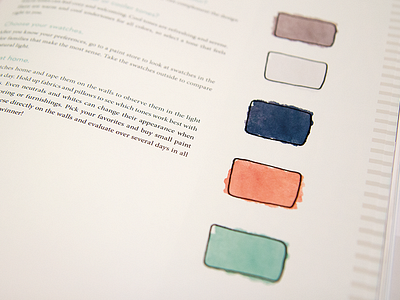 Color Swatches book color illustration inspired room paint swatches watercolor
