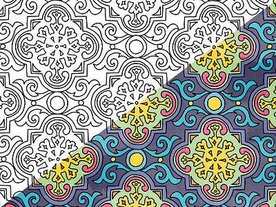 Coloring book: pattern book coloring illustration pattern