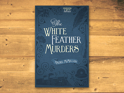 White Feather Murders book cover flourish illustration series