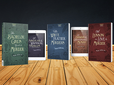 The whole series book cover flourish illustration mystery series