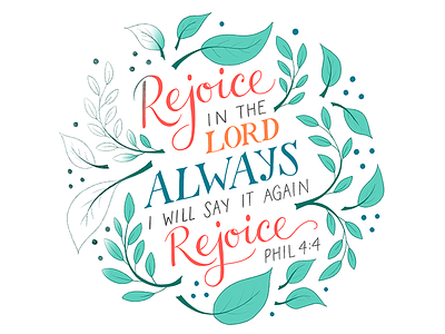 Rejoice lettering procreate quote scripture verse