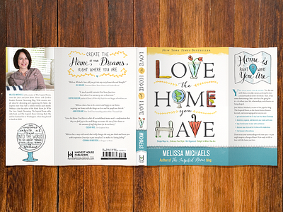 Love the Home You Have dust jacket book cover calligraphy decorating design home watercolor