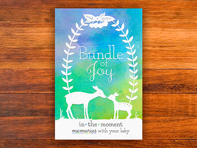 Bundle of Joy baby book cover gift memories paper cut watercolor