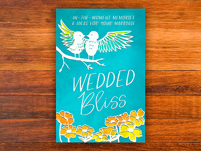 Wedded Bliss book cover marriage paper cut watercolor wedding