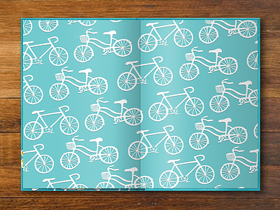 Wedded Bliss endsheet bikes book interior papercut