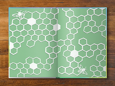 Bundle of Joy endsheet bee book endsheets hive pattern