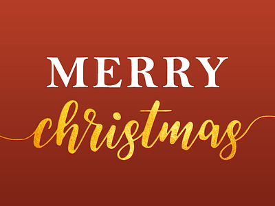 Merry Christmas christmas foil gold script typography