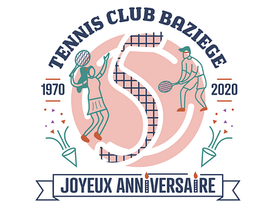 Logo pour un club de tennis birthday branding illustration logo tennis