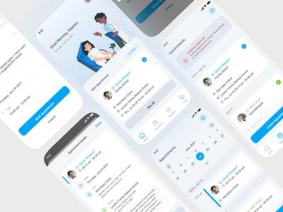 Patient App - Create appointments and more appointment appointment booking calendar app design doctor health app hospital medical app mobile health patient patient app ui ux design uidesign