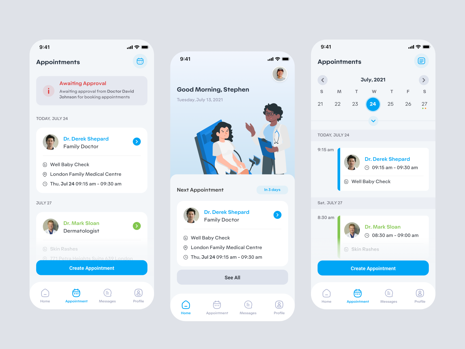 Patient App - Create appointments and more by Tosan Okegbe on Dribbble