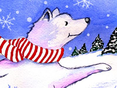 Ice Skating Polar Bear by Valerie Hart on Dribbble