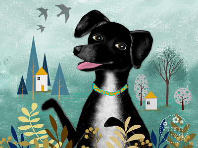 Sweet Lily Dog Illustration best dog dog dog art happy dog illustration