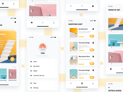 Art-3 2019 app app design branding design my shopping ui yellow