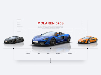 McLaren concept site auto car clear concept design landing minimal site slider ui ux