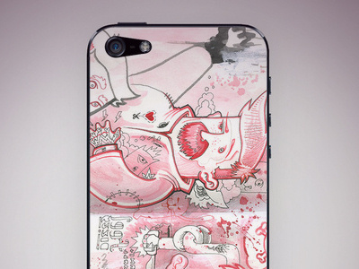 Bender Transgender - #1 Red Rumor Phone angel bunny case cyclope doodle dude fly iphone moustache red sketch skull sticker tattoo