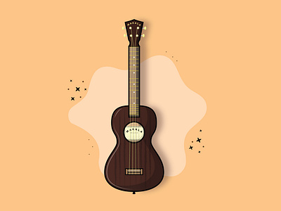 MAKALA UKULELE creativepeddler digital art dribbble flat graphic design illustration illustrator music music art musical instrument shots ukelele vector