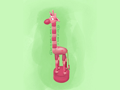 Giraffe animal digital art giraffe graphic design illustration minimal procreate toy vector