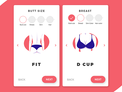 Lingerie app UI app bra flow lingerie mobile ui underwear ux