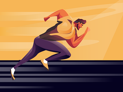 Runner design fitness flat graphic illustration inspiration photoshop sports ui vector web