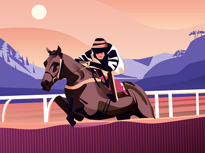 Jump Racing branding design flat graphic horse illustration inspiration jump photoshop racing sports ui vector web