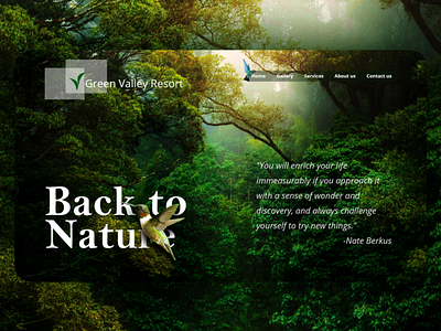 Green valley resort branding design forest green logo minimal nature resort sketch typography ui ui ux web