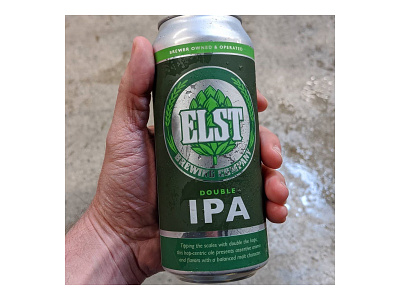 Elst Brewing Co. DIPA beer beer label can classic classy hoppy ipa packaging simple