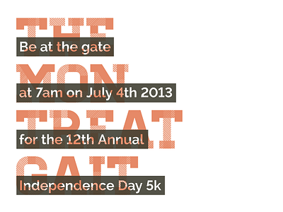 Montreat Gait 5k gait gate independence day july 4th montreat poster run typography