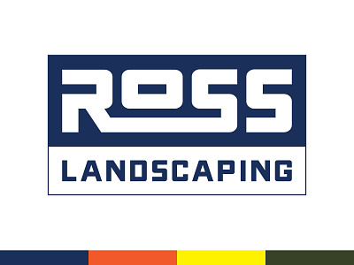 Ross Landscaping Logo classic landscaping lawncare logo oldschool simple yardwork