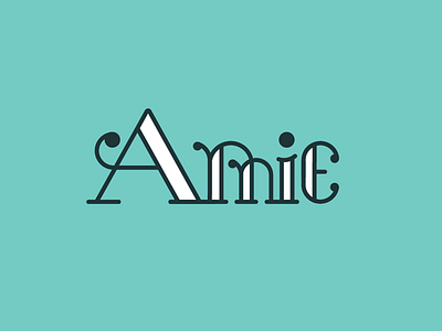 Annie a branding custom type feminine icon lettering logo serif