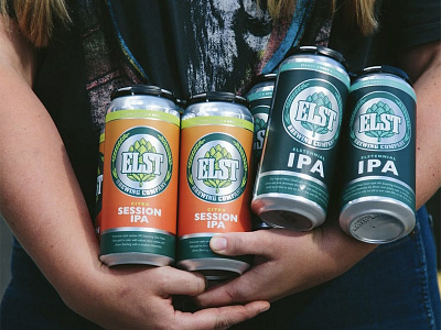 Elst Brewing cans beer beer can beer label classic hop ipa modern simple stripes tennessee